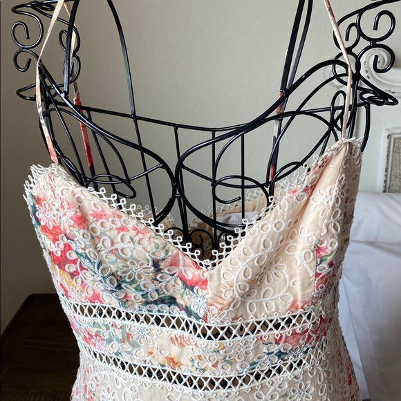 Zimmermann Cotton Maxi Dress Laelia Diamond Flutter with Meadow Floral Print - Picture 3 of 12